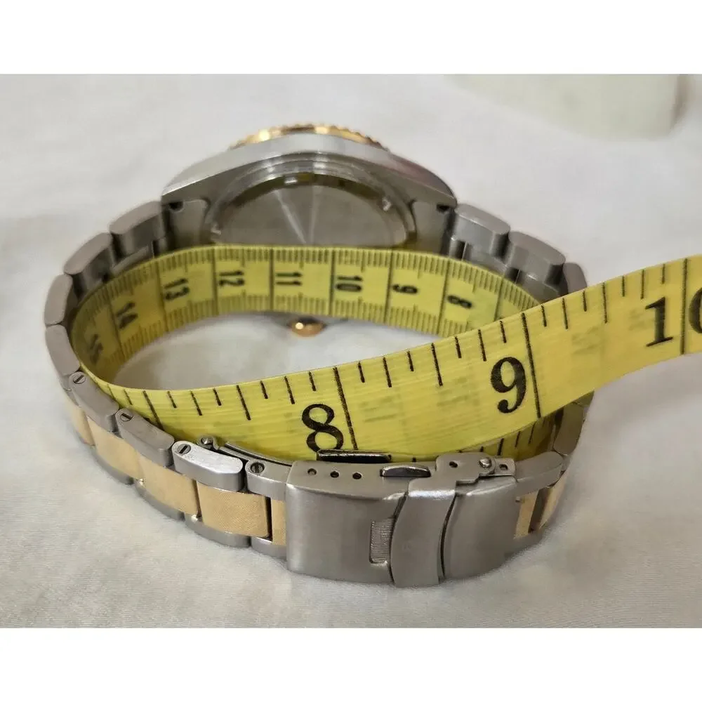 Vtg Jules Jürgensen Sea Diver Blue Bezel Two-Toned Band Date Indicator 7801NU